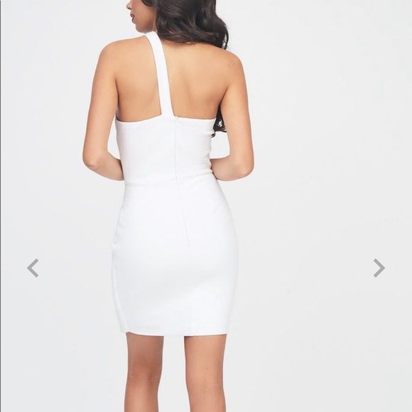 White One Shoulder Midi Dress - Picture 3 of 3